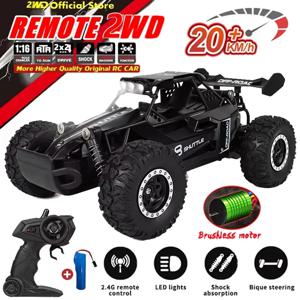 RC 자동차 2.4Gh 모델 LED 조명 2WD 고속 오프로드 원격 제어 등산 차량 야외 자동차 드리프트 아이 장난감 소년 선물