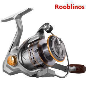 Rooblinos LD 바닷물 민물 금속 스풀 용 스피닝 낚시 릴 왼쪽/오른쪽 교환 가능한 송어 잉어 낚시 태클