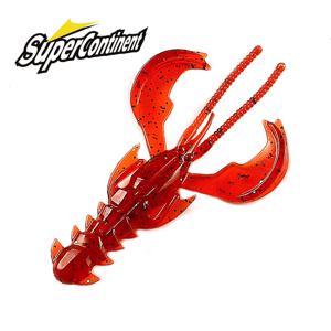 Supercontinent CRAZY 65mm/40mm 랍스터 소프트 루어 낚시는 매력적인 새우 냄새 소금 워블러를 유혹합니다.