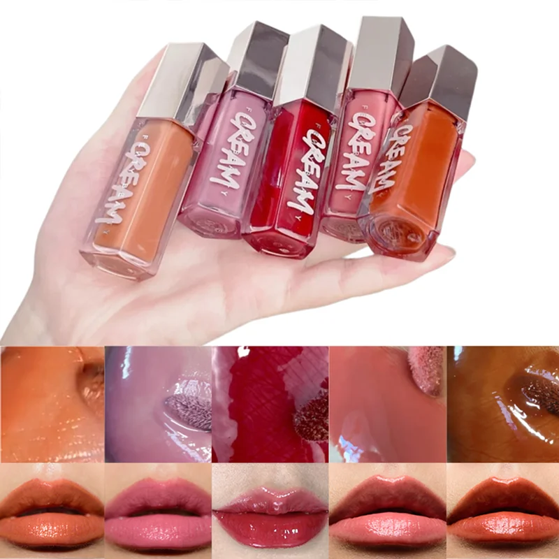 FB Gloss Bomb Cream Heat 글로스 고광택 글리터 보습 볼륨 립글로스 지속력 있는 리퀴드 립스틱 9ml