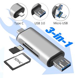 USB 3.0 마이크로 USB 유형 C 카드 판독기 고속 전송 OTG 어댑터 SDHC SD TF MicroSD 카드 판독기 태블릿 노트북 전화