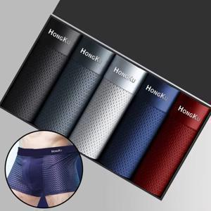남자 팬티 남자 속옷 복서 남자 복서 남자 로파 인테리어 Hombre Calzoncillos 통풍 Hombre 대나무 구멍 대형