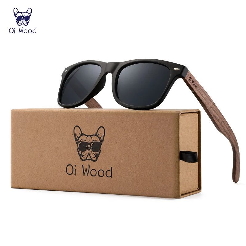 Oi Wood 브랜드 천연 나무 선글라스 남성 편광 패션 선글라스 Original Wood Oculos De Sol Masculino New TR90 Frames