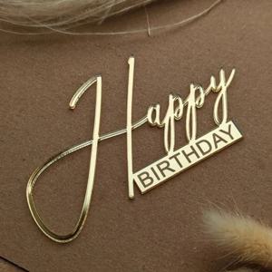1/3/5pcs 아크릴 생일 여왕 골드 케이크 토퍼 생일 축하 파티 사이드 케이크 장식 액세서리