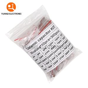 300pcs 50V 세라믹 커패시터 키트 2PF-0.1UF 30 값 * 10pcs 커패시턴스 모듬 세트 DIY 샘플 팩