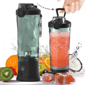 휴대용 블렌더 600ML 전기 Juicer 과일 믹서 4000mAh USB 충전식 스무디 미니 블렌더 개인 Juicer