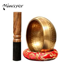 Miwayer 노래 그릇 네팔 수제 티베트 부처님 소리 그릇 음악 요가 구리 소리 치료 종교 용품 티베트 노래