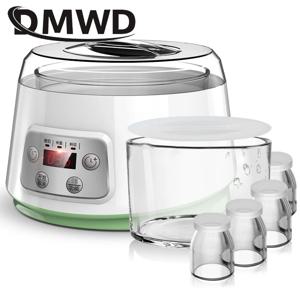 DMWD 미니 전기 요구르트 제조기 자동 Leben 효소 발효기 요구르트 세라믹 용기 컵 낫토 막걸리 발효 기계