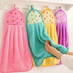 3pcs 산호 양털 손가락 끝 수건, 손을 닦기위한 수건 걸기, 욕실 용 가정용 식기 세척 천, 욕실 용품