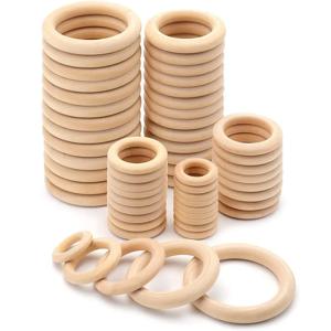 미완성 단단한 나무 반지 Macrame DIY 공예 보석에 대 한 12-100MM 나무 고리 장식품 커넥터 만들기 목공 Supplie