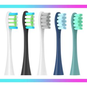 Oclean X PRO Elite/Flow/F1/One/X/All 시리즈 음파 전동 칫솔 DuPont Blue Green Soft Bristle용 교체용 브러시 헤드