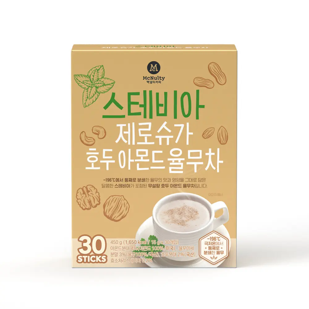 맥널티 스테비아 제로슈가 호두아몬드 율무차 30개입
