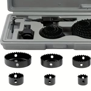11pc 블랙홀 톱 목공 석고 보드 구멍 오프너 19-64mm 천장 구멍 펀칭 도구 세트 플라스틱 상자