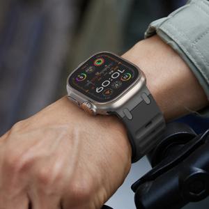 애플워치 울트라 3 49mm용 스포츠 실리콘 스트랩, 메탈 팔찌, 아이워치 시리즈 11 9 8 SE 10 7 45mm 44mm 46mm 호환