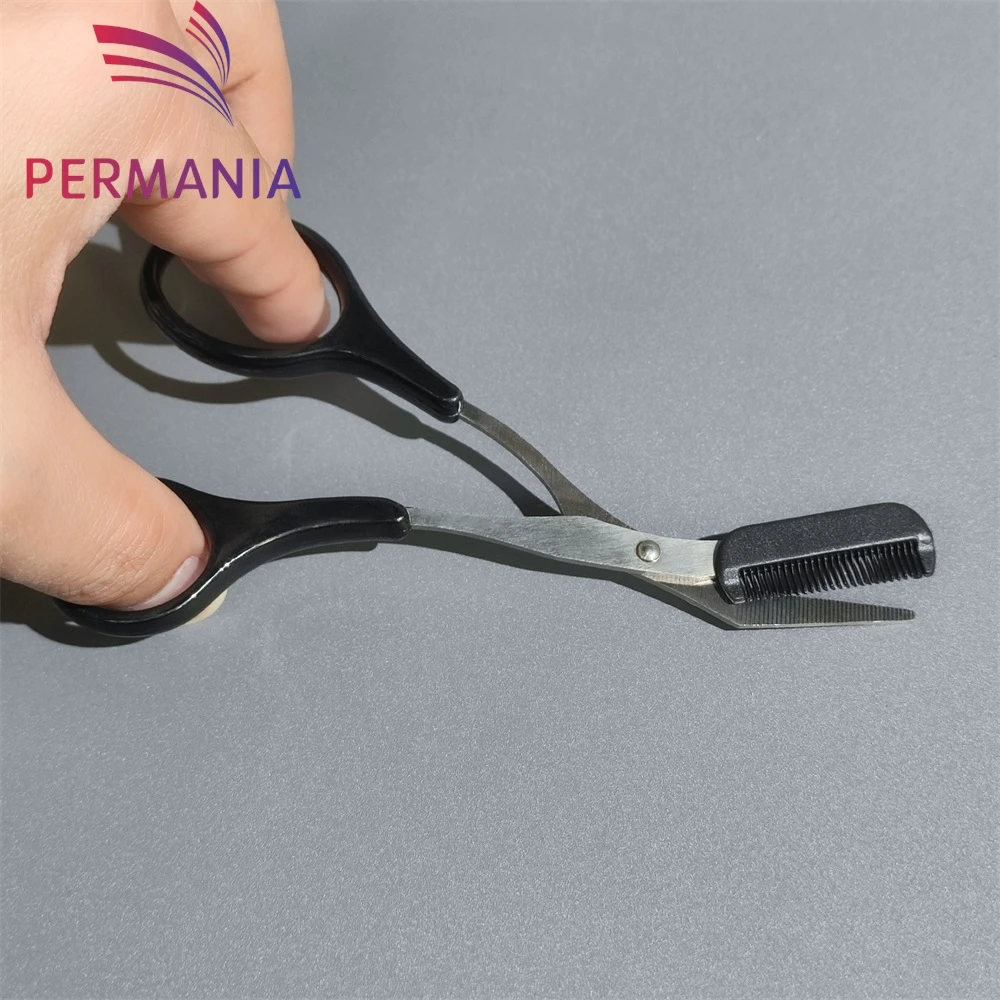 눈썹 트리머 가위, 빗 포함, 여성 남성 눈썹 가위, 안전 스테인레스 스틸 얼굴 면도기, 메이크업 미용 가위