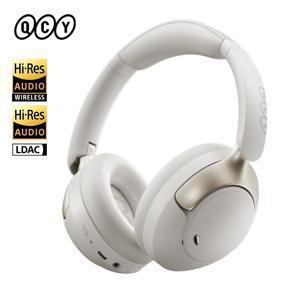 QCY H3 Pro ANC 무선 헤드폰 50dB 소음 차단 LDAC Bluetooth 5.4 오버이어 헤드셋이 포함된 고해상도 공간 오디오 이어폰