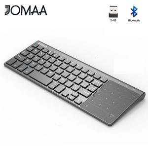 2.4G + 블루투스 무선 미니 키보드, 숫자 터치패드 포함, 노트북 PC 스마트 TV용, 휴대용 59 키