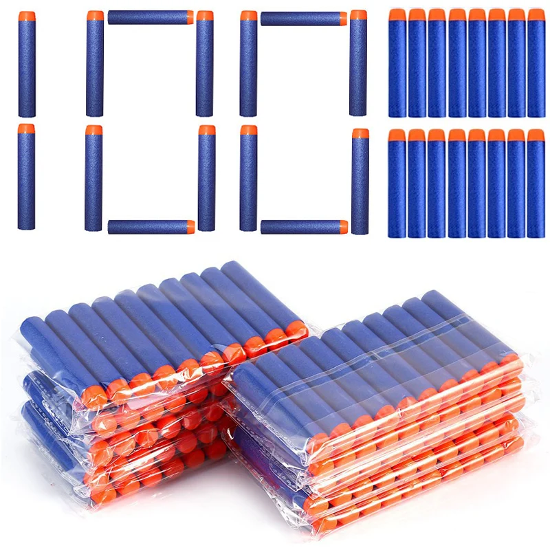 7.2cm 100pcs Nerf 소프트 총알 다트 라운드 헤드 리필 스폰지 다트 어린이 어린이 장난감 총 총알 NERF N-Strike Blasters