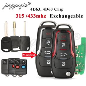 Jingyuqin CWTWB1U331 포드 F150 익스플로러 포커스 에지 이스케이프 레인저 머스탱 플렉스 머큐리 링컨 용 수정 된 원격 자동차 플립 키