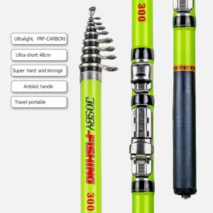 JOSBY 탄소 섬유 스피닝 낚싯대 텔레스코픽 미니 폴 3M 2.7M 2.4M 2.1M 1.8M 1.5M 물고기 장비 태클 고품질