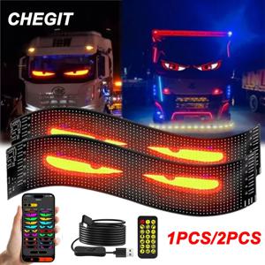 RGB LED 패널 라이트 매트릭스 픽셀 패널, 밝은 LED 애니메이션 신호, 블루투스 앱 제어 로고 led 픽셀 DIY 자동차 유연한 디스플레이 라이트 젠틀몬스터 안경 화물차led led 패널 매트릭스 led 패널조명