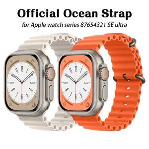애플워치 울트라 2 밴드 49mm 44mm 40mm 45mm 41mm 42mm 46mm 38mm 실리콘 스트랩 iWatch 시리즈 10 9 SE 8 7 6 5 호환 오션 스트랩