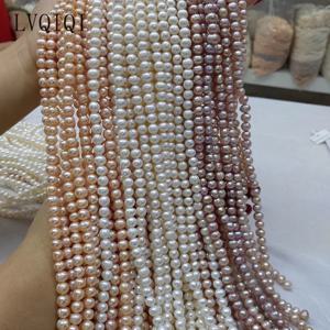 천연 담수 진주 비즈 DIY 여성 목걸이 팔찌 쥬얼리 만들기위한 고품질 36cm 펀치 라운드 느슨한 진주 구슬