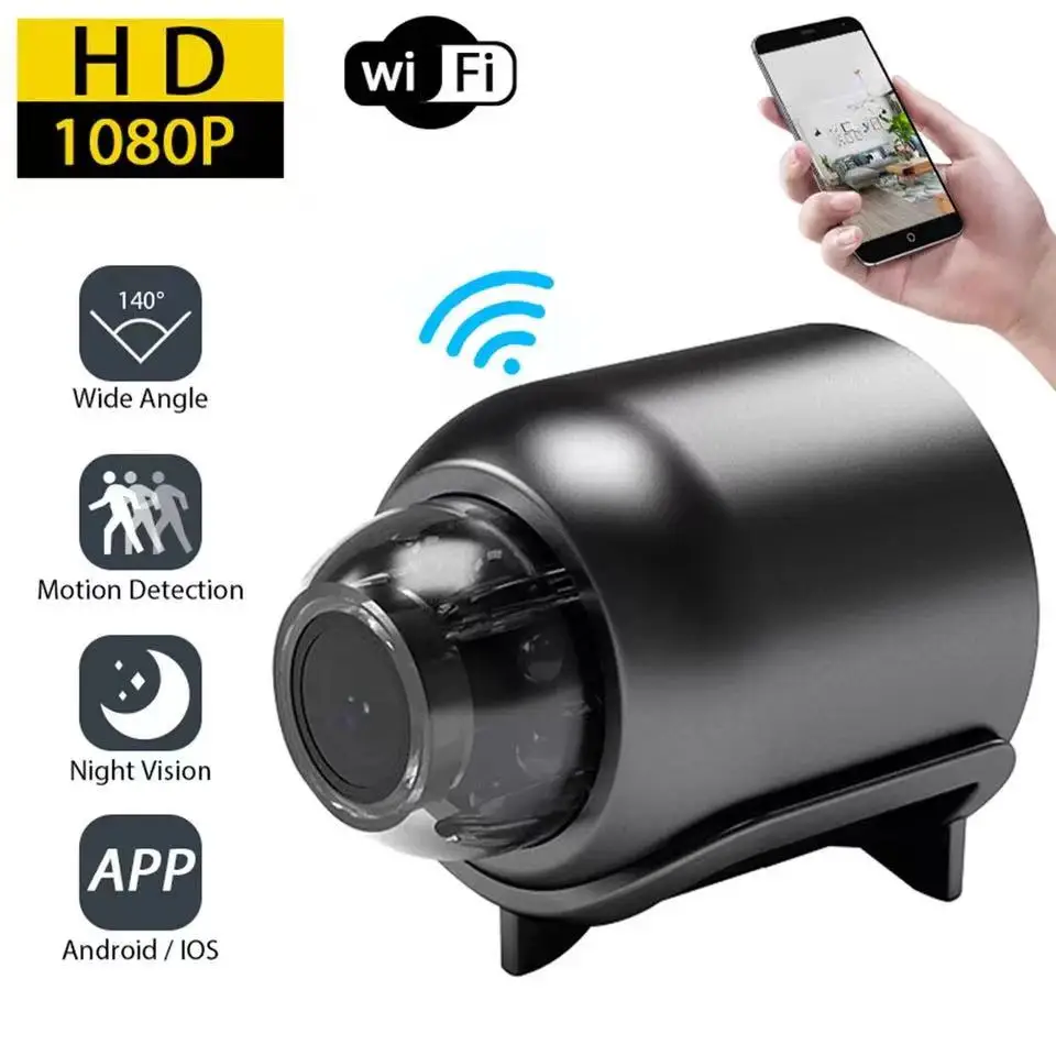 미니 카메라 1080P HD WiFi 무선 HD 나이트 비전 카메라 홈 X5 원격 카메라 어린이 애완 동물 안전 모니터링