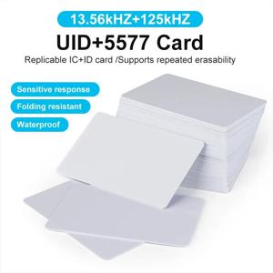 5YOA IC ID UID 재기록 가능 복합 키 카드, 키팝 듀얼 칩 주파수 RFID, 125kHz, T5577, EM4305 + 13.56MHZ, 변경 가능한 쓰기