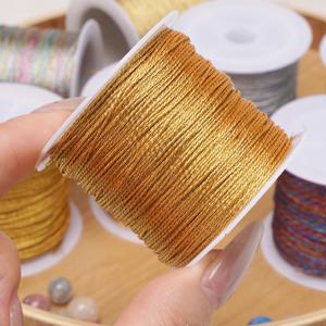 수제 DIY 주얼리 팔찌 목걸이 실 장식, 나일론 꼰 로프, 3 가닥, 6/9 가닥, 중국 매듭, 0.2mm, 0.4mm, 0.6mm