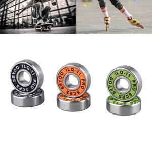 8PC 베어링 ILQ-11 고속 베어링은 저소음 스케이트보드 롱보드 인라인 롤러 스케이트 및 아이스 스케이트에 적합합니다.