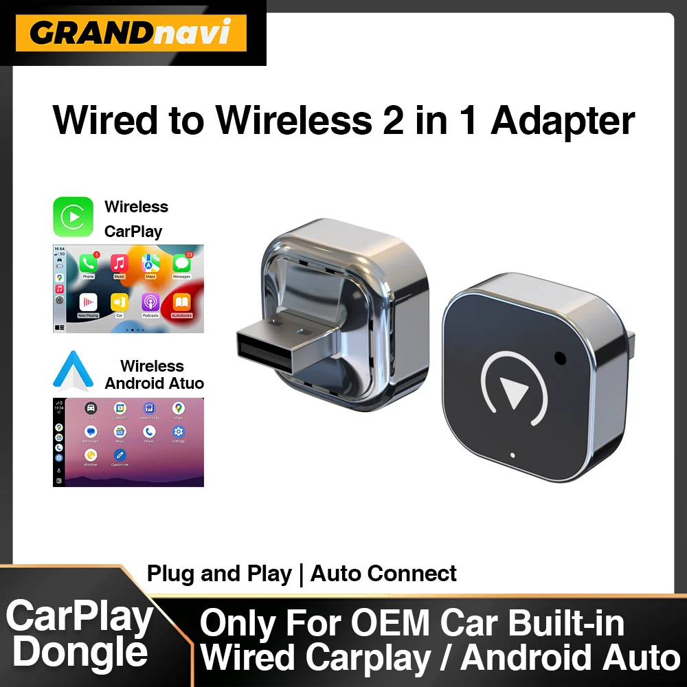 새로운 무선 CarPlay 안드로이드 자동 어댑터 USB 동글 스마트 미니 박스 플러그 앤 플레이 범용 VW Toyota Nissan Honda Ford Benz