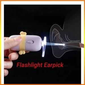 LUSN 만화 아기 귀 청소기 귀지 제거 도구 손전등 Earpick 귀 청소 어린이를위한 빛나는 귀 큐렛 라이트 스푼