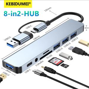 5Gbps USB 3.0 허브 USB C 허브 USB C 도킹 스테이션 PC/노트북/MacBook 용 고속 분배기 멀티 포트 OTG 어댑터 카드 리더기