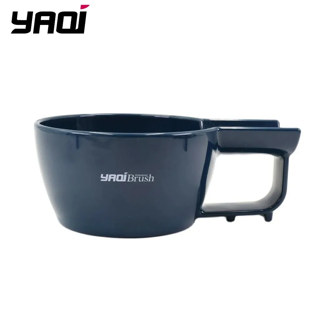 Yaqi 하이 퀄리티 다크 블루 블랙 컬러 플라스틱 면도 그릇, 남성용 면도 브러시