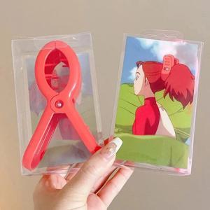 귀여운 Arrietty 코스프레 상어 헤어 클립 성인 키즈 레드 포니 테일 머리핀 패션 한국어 헤어 클로 모자를 쓰고 있죠 애니메이션 액세서리