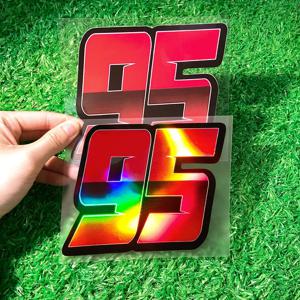 자동차 앞 유리 트렁크용 방수 비닐 데칼, 레이싱 번호 95, 자동차 스티커, 오토바이 바디 장식, 1PC