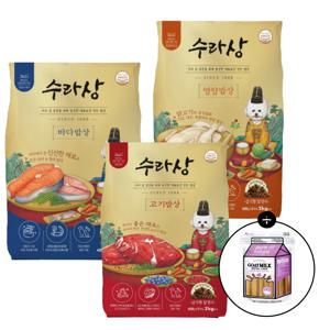 프리미엄 보양식 수라상 강아지 사료 6kg+퓨어네이쳐 산양유덴탈껌 200G