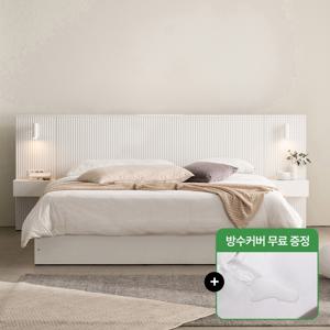 에센셜 호텔 LED 조명 수납 침대 LK+협탁 2EA/착불배송