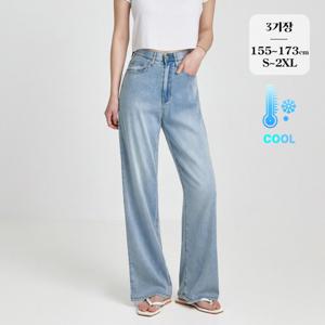 [브리치]  / (텐셀진1탄)  밴딩 와이드 청바지
