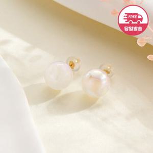 [비앤비골드] 당일발송 14K 오로라 버블볼 귀걸이 10mm 한쌍 JAE40402