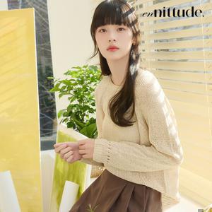 엔니튜드 린넨 크로셰 롱 슬리브 니트 3종