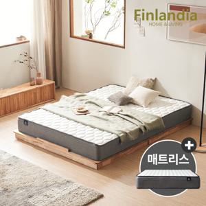 핀란디아 엘렌 무헤드 저상형침대Q+드림온21 매트리스Q