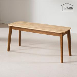 라로퍼니처 아몬드 고무나무 원목 2인용 벤치 식탁 의자 2인 밴치