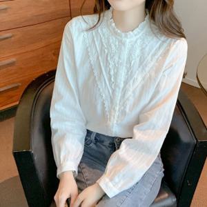 ★베스트★[블랙퀸] 앤코 플라워 러플 레이스 블라우스 blk002957