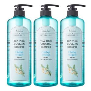 댕기머리 허벌 티트리 쿨링 샴푸 1000ml 3개 + 진기현 클렌징폼 120ml+샴푸5매