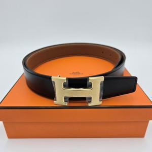 에르메스 남성벨트 리버서블벨트 블랙 골드 H버클 32mm H064544