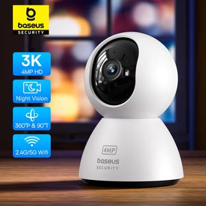 Baseus 4MP IP 카메라 스마트 5G WIFI 보안 카메라 실내 홈 보호 PT 3K 높은 선명도 양방향 오디오 감시 카메라