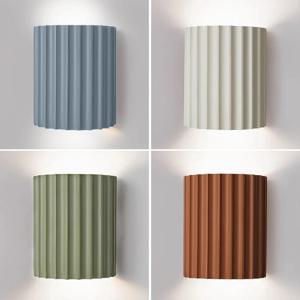마카롱 LED 벽 램프 수지 홈 장식 비품 벽 조명 럭셔리 홈 장식 벽 Sconce 거실 침대 옆 복도 램프