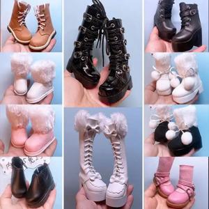 45CMBJD 인형 스노우 부츠 작업 드레스 부츠 롱 부츠 1/4BJD 부츠 스포츠 신발 가죽 수제 인형 액세서리 인형